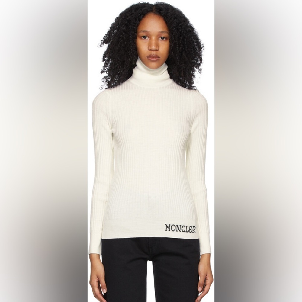 White moncler turtleneck sized medium